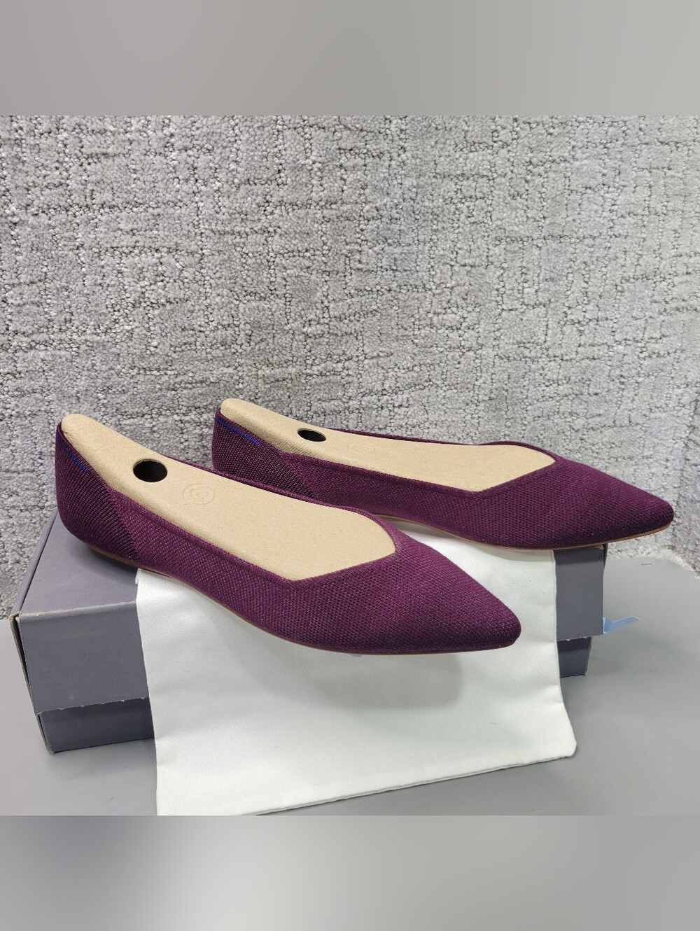 ROTHY'S The Merino Aubergine Pointed Shoes Women's Size US 7, 9.5, 11.5 RETIRED - Picture 8 of 10